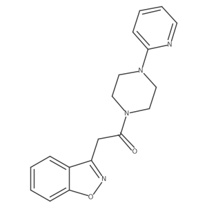 2-(Benzo[d]isoxazol-3-yl)-1-(4-(pyridin-2-yl)piperazin-1-yl)ethanone结构式