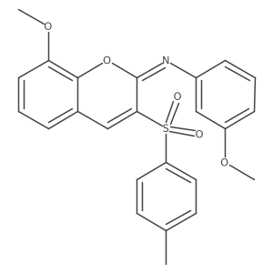 (Z)-3-methoxy-N-(8-methoxy-3-tosyl-2H-chromen-2-ylidene)aniline Structure