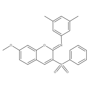 (Z)-N-(7-methoxy-3-(phenylsulfonyl)-2H-chromen-2-ylidene)-3,5-dimethylaniline Structure