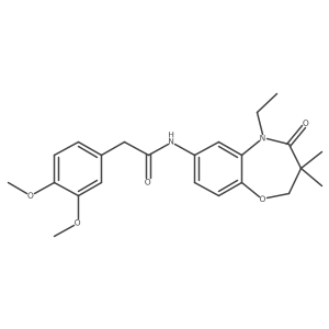 2-(3,4-dimethoxyphenyl)-N-(5-ethyl-3,3-dimethyl-4-oxo-2,3,4,5-tetrahydrobenzo[b][1,4]oxazepin-7-yl)acetamide结构式