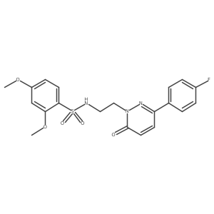 N-(2-(3-(4-fluorophenyl)-6-oxopyridazin-1(6H)-yl)ethyl)-2,4-dimethoxybenzenesulfonamide结构式