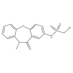 1-bromo-N-(10-methyl-11-oxo-10,11-dihydrodibenzo[b,f][1,4]oxazepin-2-yl)methanesulfonamide Structure