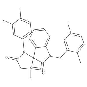 1-(2,5-Dimethylbenzyl)-3'-(3,4-dimethylphenyl)spiro[indoline-3,2'-thiazolidine]-2,4'-dione 1',1'-dioxide Structure