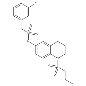 1-(3-chlorophenyl)-N-(1-(propylsulfonyl)-1,2,3,4-tetrahydroquinolin-6-yl)methanesulfonamide Structure
