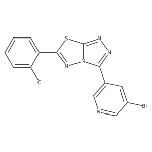 3-(5-Bromo-3-pyridinyl)-6-(2-chlorophenyl)[1,2,4]triazolo[3,4-b][1,3,4]thiadiazole结构式