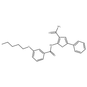 2-[3-(Pentyloxy)benzamido]-5-phenylthiophene-3-carboxamide Structure