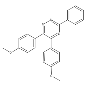 5,6-Bis(4-methoxyphenyl)-3-phenyl-1,2,4-triazine结构式