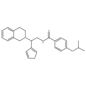N-(2-(3,4-dihydroisoquinolin-2(1H)-yl)-2-(thiophen-3-yl)ethyl)-4-isopropoxybenzamide Structure