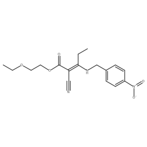 2-Pentenoic acid, 2-cyano-3-[[(4-nitrophenyl)met Structure