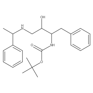 Carbamic acid, [(1S,2R)-2-hydroxy-3-[[(1R)-1-phenylethyl]amino]-1-(phenylmethyl)propyl]-, 1,1-dimethylethyl ester结构式