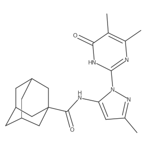 n-[1-(4,5-Dimethyl-6-oxo-1,6-dihydropyrimidin-2-yl)-3-methyl-1h-pyrazol-5-yl]adamantane-1-carboxamide结构式