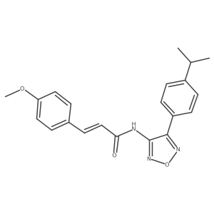 (2E)-3-(4-methoxyphenyl)-N-{4-[4-(propan-2-yl)phenyl]-1,2,5-oxadiazol-3-yl}prop-2-enamide Structure