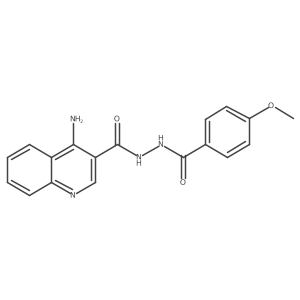 4-Amino-3-quinolinecarboxylic acid 2-(4-methoxybenzoyl)hydrazide Structure