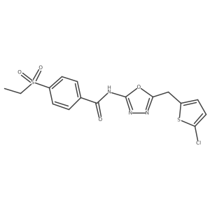 N-(5-((5-chlorothiophen-2-yl)methyl)-1,3,4-oxadiazol-2-yl)-4-(ethylsulfonyl)benzamide Structure