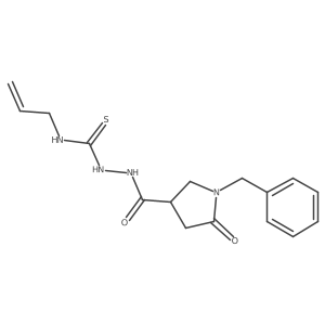 1-Benzyl-5-oxo-N-{[(prop-2-EN-1-YL)carbamothioyl]amino}pyrrolidine-3-carboxamide Structure