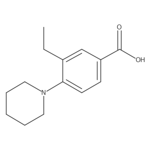 3-Ethyl-4-(1-piperidinyl)benzoic acid Structure