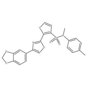 2-[3-(1,3-benzodioxol-5-yl)-1,2,4-oxadiazol-5-yl]-N-methyl-N-(4-methylphenyl)thiophene-3-sulfonamide Structure