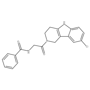N-[2-(8-chloro-1,3,4,5-tetrahydro-2H-pyrido[4,3-b]indol-2-yl)-2-oxoethyl]benzamide Structure