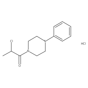 2-Chloro-1-(4-phenylpiperazin-1-YL)propan-1-one hydrochloride结构式