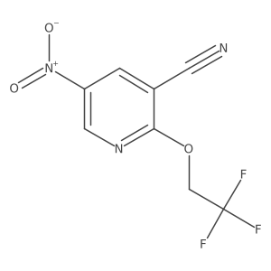 5-Nitro-2-(2,2,2-trifluoroethoxy)pyridine-3-carbonitrile Structure