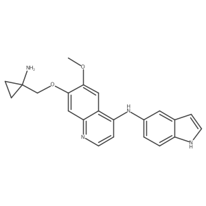 7-((1-Aminocyclopropyl)methoxy)-n-(1h-indol-5-yl)-6-methoxyquinolin-4-amine Structure