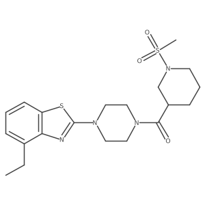 (4-(4-Ethylbenzo[d]thiazol-2-yl)piperazin-1-yl)(1-(methylsulfonyl)piperidin-3-yl)methanone Structure
