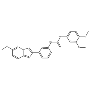 1-(3,4-Dimethoxyphenyl)-3-(3-(6-methoxyimidazo[1,2-b]pyridazin-2-yl)phenyl)urea结构式