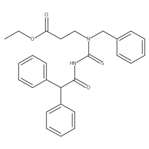I(2)-Alanine, N-[[(2,2-diphenylacetyl)amino]thioxomethyl]-N-(phenylmethyl)-, ethyl ester结构式