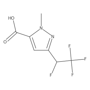1-methyl-3-(1,2,2,2-tetrafluoroethyl)-1H-pyrazole-5-carboxylic acid Structure