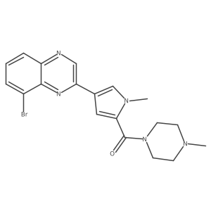 [4-(8-Bromoquinoxalin-2-yl)-1-methylpyrrol-2-yl]-(4-methylpiperazin-1-yl)methanone Structure