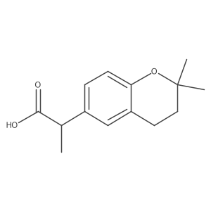 2-(2,2-dimethyl-3,4-dihydro-2H-1-benzopyran-6-yl)propanoic acid Structure