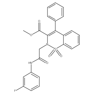 methyl 2-(2-((3-fluorophenyl)amino)-2-oxoethyl)-4-phenyl-2H-benzo[e][1,2]thiazine-3-carboxylate 1,1-dioxide结构式