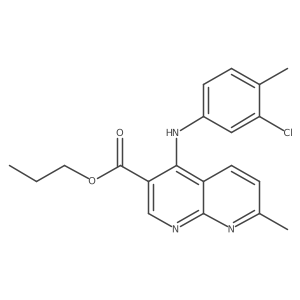 Propyl 4-[(3-chloro-4-methylphenyl)amino]-7-methyl-1,8-naphthyridine-3-carboxylate结构式