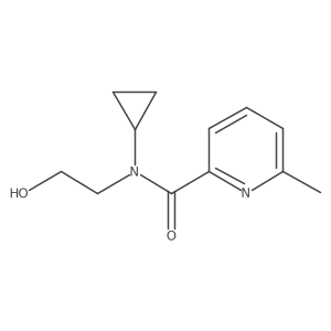 N-Cyclopropyl-N-(2-hydroxyethyl)-6-methyl-2-pyridinecarboxamide结构式