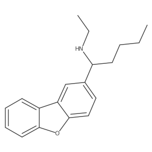 I+/--Butyl-N-ethyl-2-dibenzofuranmethanamine结构式