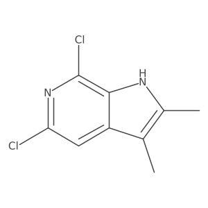 5,7-Dichloro-2,3-dimethyl-6-azaindole结构式