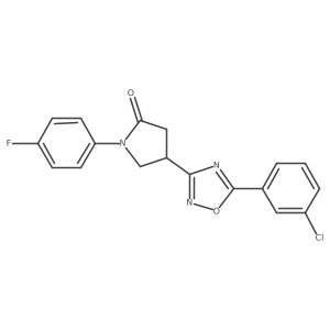4-[5-(3-Chlorophenyl)-1,2,4-oxadiazol-3-yl]-1-(4-fluorophenyl)pyrrolidin-2-one Structure