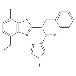 N-benzyl-N-(4-methoxy-7-methylbenzo[d]thiazol-2-yl)-1-methyl-1H-pyrazole-3-carboxamide Structure