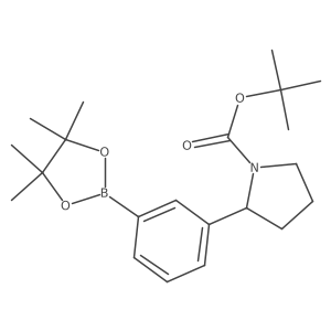 Tert-butyl 2-(3-(4,4,5,5-tetramethyl-1,3,2-dioxaborolan-2-yl)phenyl)pyrrolidine-1-carboxylate Structure