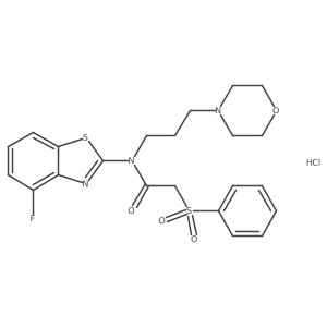 N-(4-fluorobenzo[d]thiazol-2-yl)-N-(3-morpholinopropyl)-2-(phenylsulfonyl)acetamide hydrochloride Structure