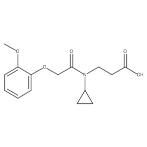 3-[N-cyclopropyl-2-(2-methoxyphenoxy)acetamido]propanoic acid结构式