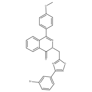 2-((3-(3-bromophenyl)-1,2,4-oxadiazol-5-yl)methyl)-4-(4-methoxyphenyl)phthalazin-1(2H)-one Structure