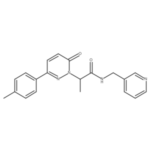 2-[3-(4-methylphenyl)-6-oxo-1,6-dihydropyridazin-1-yl]-N-[(pyridin-3-yl)methyl]propanamide结构式