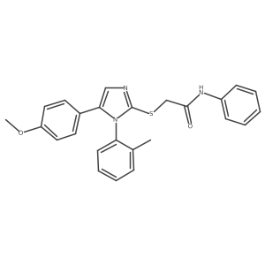 2-((5-(4-methoxyphenyl)-1-(o-tolyl)-1H-imidazol-2-yl)thio)-N-phenylacetamide Structure