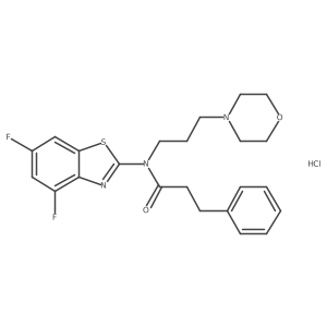N-(4,6-difluorobenzo[d]thiazol-2-yl)-N-(3-morpholinopropyl)-3-phenylpropanamide hydrochloride结构式