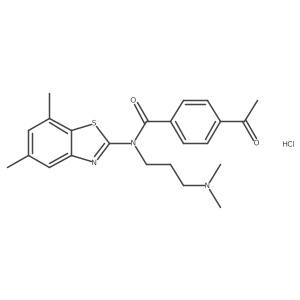 4-acetyl-N-(3-(dimethylamino)propyl)-N-(5,7-dimethylbenzo[d]thiazol-2-yl)benzamide hydrochloride Structure