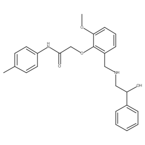 2-[2-[[(2-hydroxy-2-phenylethyl)amino]methyl]-6-methoxyphenoxy]-N-(4-methylphenyl)acetamide结构式