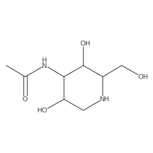 N-[(2R,3R,4R,5S)-3,5-Dihydroxy-2-(hydroxymethyl)-4-piperidinyl]acetamide Structure