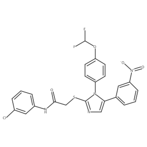 N-(3-chlorophenyl)-2-({1-[4-(difluoromethoxy)phenyl]-5-(3-nitrophenyl)-1H-imidazol-2-yl}sulfanyl)acetamide Structure