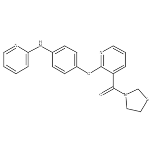 [2-[4-(2-Pyridinylamino)phenoxy]-3-pyridinyl]-3-thiazolidinylmethanone结构式